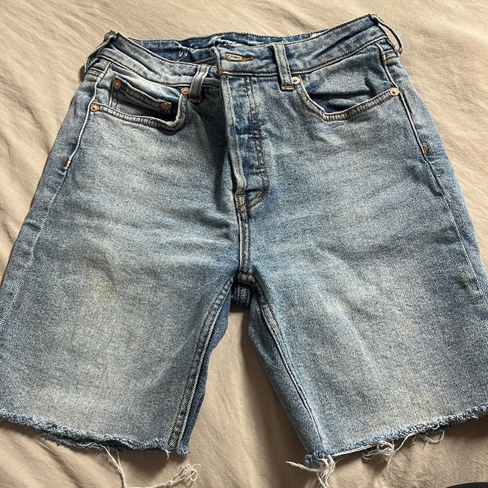 Free People jean cut off mid length size 27